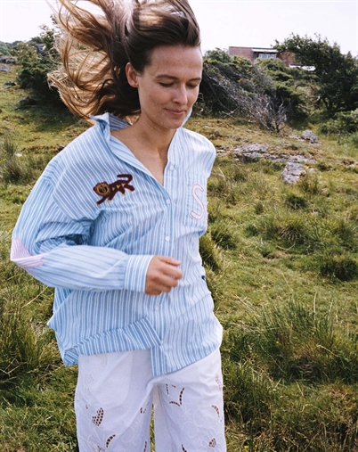 Sissel Edelbo - Pil Skjorte - Green Strips